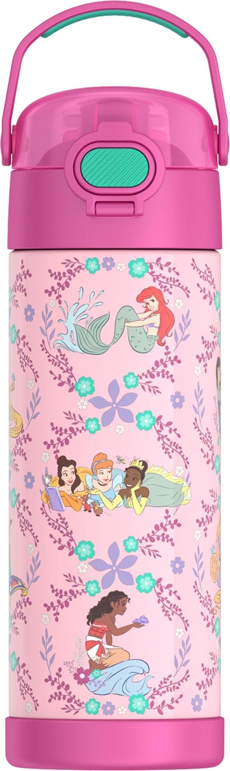 THERMOS FUNTAINER Water Bottle with Spout, 16oz, Princess