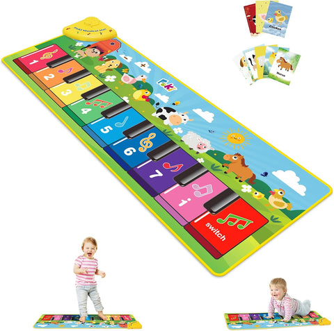 FOKI Floor Piano Mat, Toddler Toys for 1-5 Year Old Baby Boy Girl Gifts