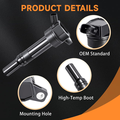 Motorevo UF651 Ignition Coil Pack for Hyundai Elantra Soul Tucson 1.8 2.0
