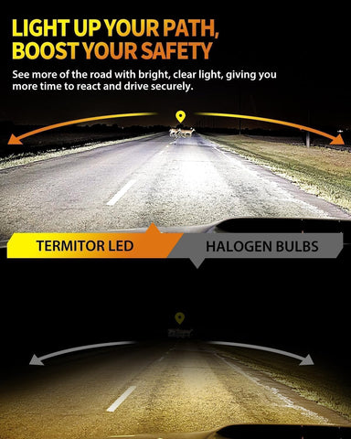 Termitor 2026 H4/9003 Light Bulbs, 130,000LM 15X Super Bright Special Bulb