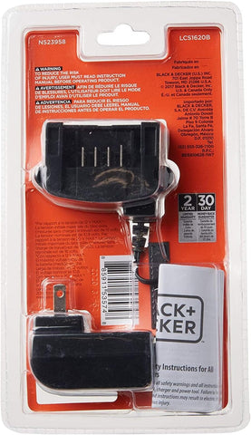 BLACK+DECKER 20V MAX Lithium Battery Charger, Compatible with 12V and 20V Battery, Battery Sold Separately (LCS1620B)