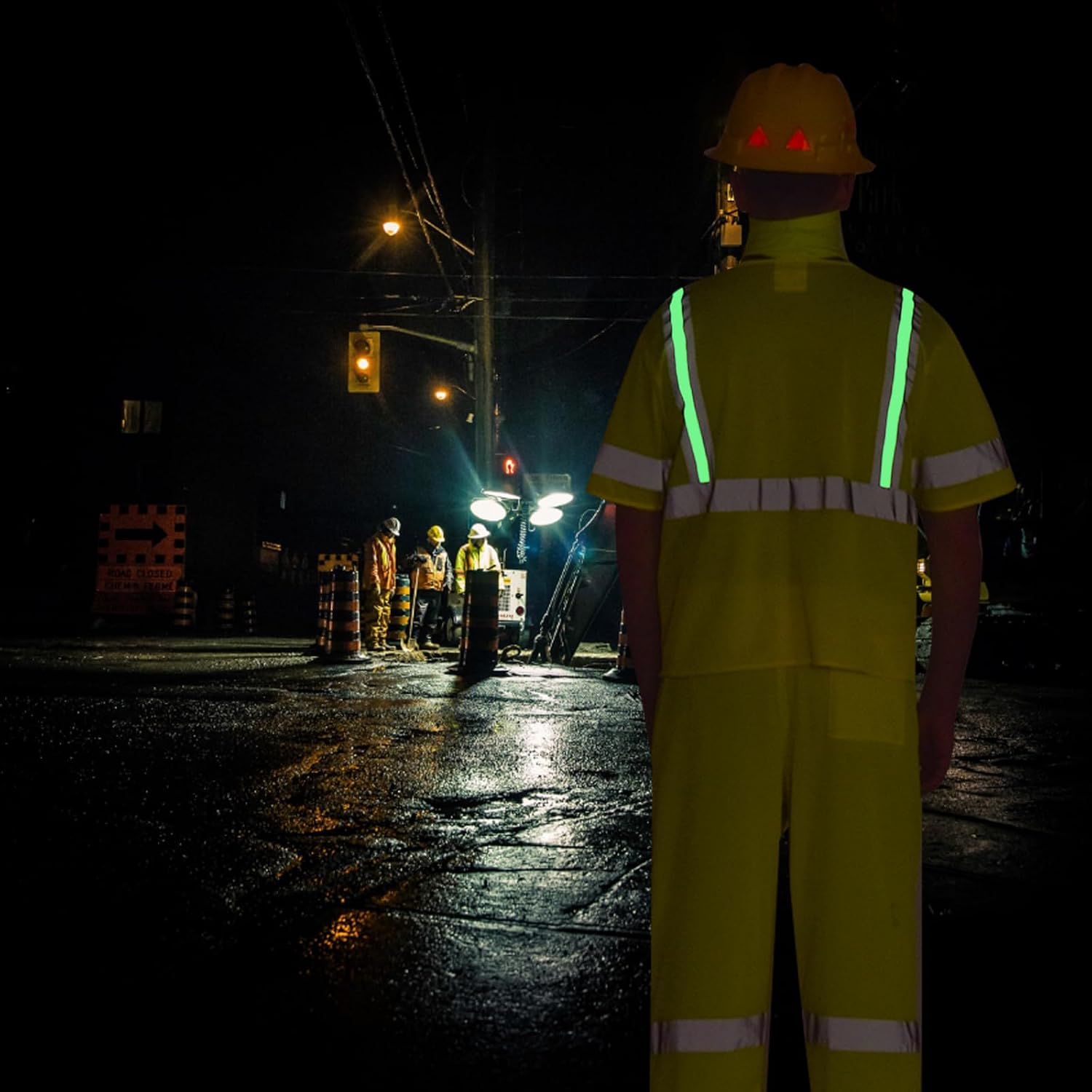 A-SAFETY X SMALL High vis glow Reflective Luminous safety Vest ANSI Class 3