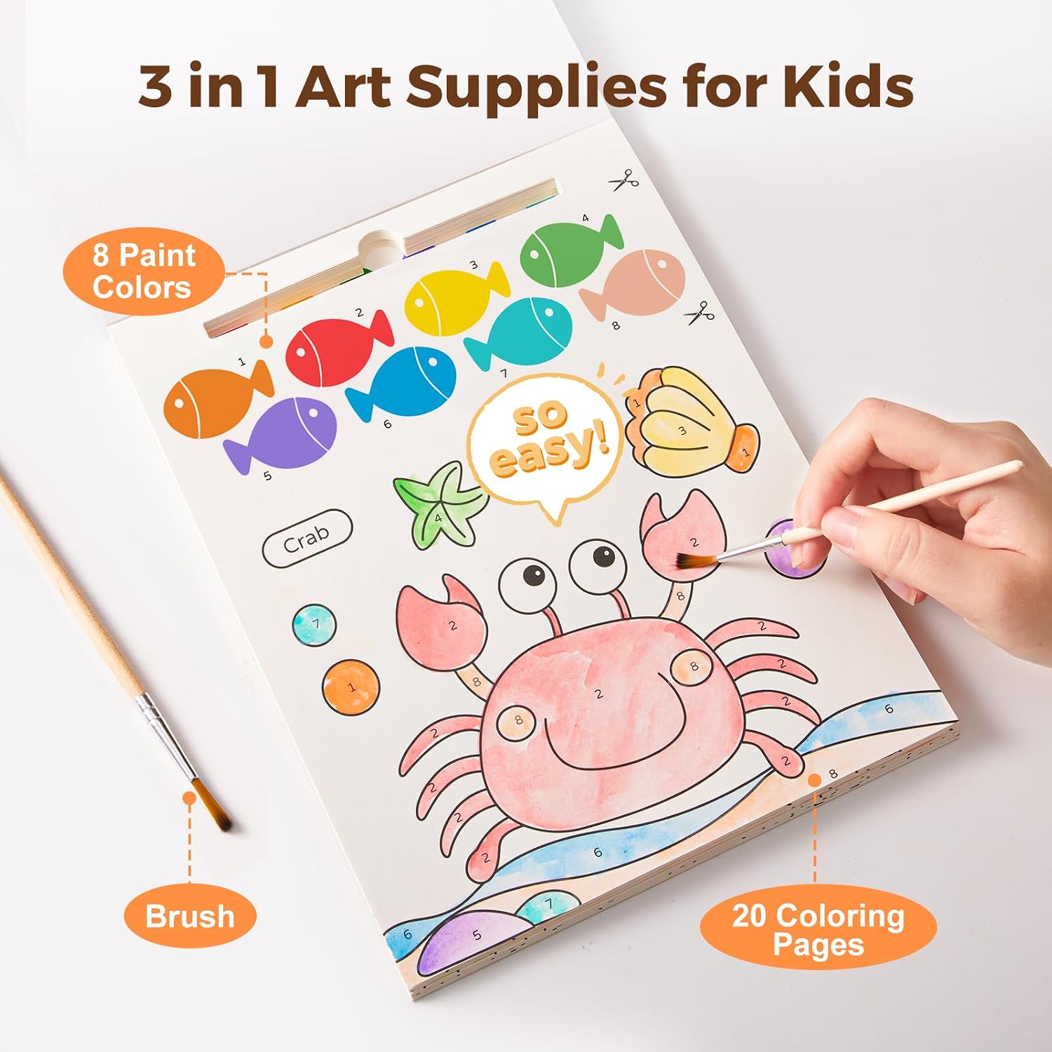 Jar Melo Paint with Water Books for Toddlers, Ocean Animals