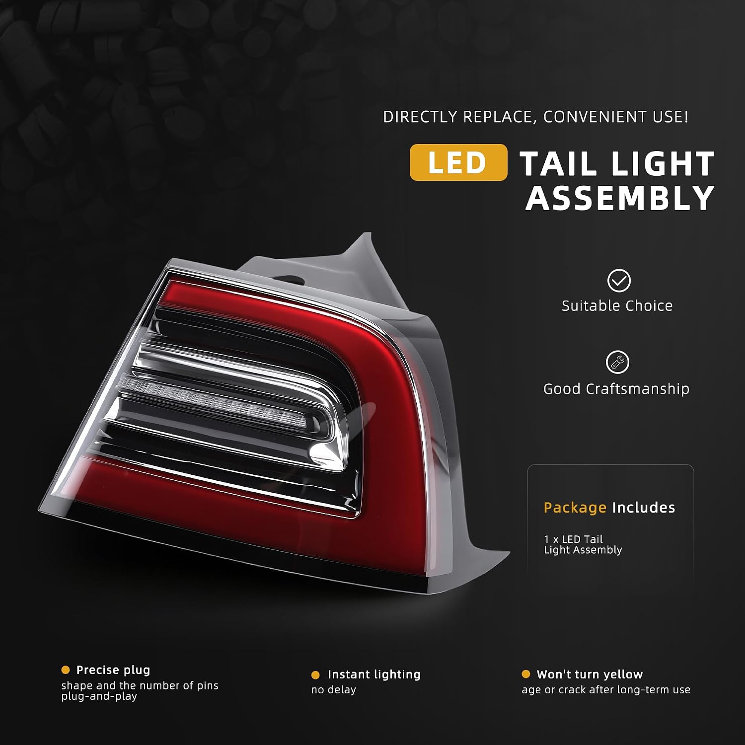 3PIN Passenger Side Outer LED Tail Light