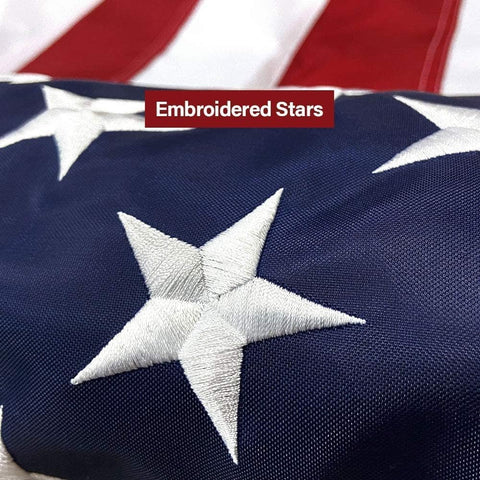 American Flag Boat Flag 12x18 Inches Embroidered Stars, Sewn Stripes, Boat Flags with 2 Brass Grommets Polyester US Flag long Lasting Outdoor Banner for Marine Yacht UTV