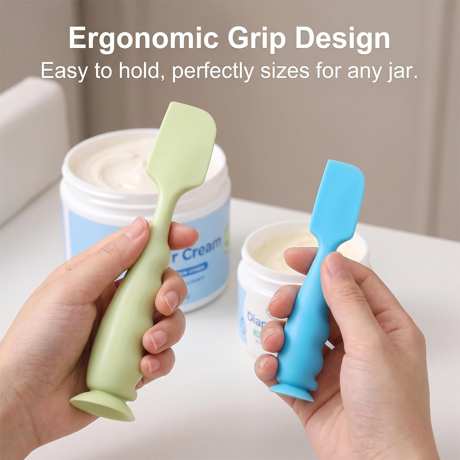 4 Pack Diaper Cream Spatula with 3 Case,Baby Butt Spatula Cream Applicator