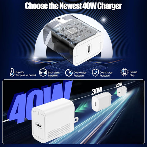 USB C Charger Fast Charging,2Pack 45W Type C Fast Charger Block& Cable