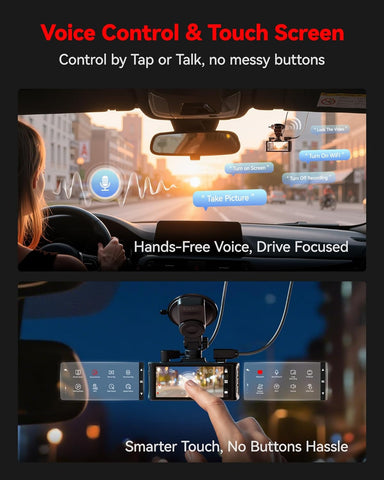 REDTIGER 4K STARVIS 2 Dashcam Front Rear, 5GHz WiFi 20MB/s, Free 128GB Card