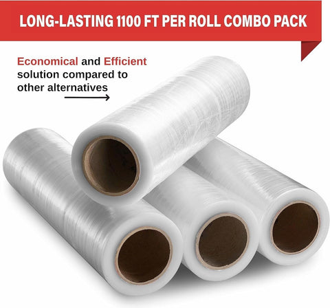 Simply Cool 4 Pack Stretch Wrap 18 Inch 80 Gauge Shrink Wrap