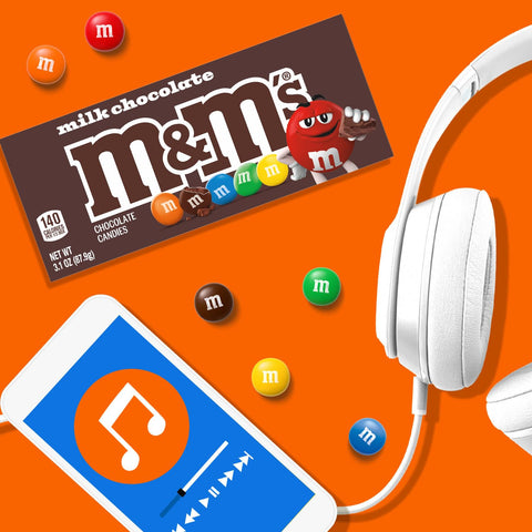 M&M'S Milk Chocolate Candy Movie Theater Box,3.10 Ounce,(Pack of 24)