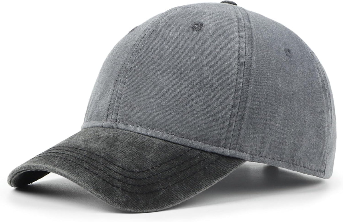 Zylioo XXL Baseball Cap for Big Heads Men Women, Washed Denim Dad Hat