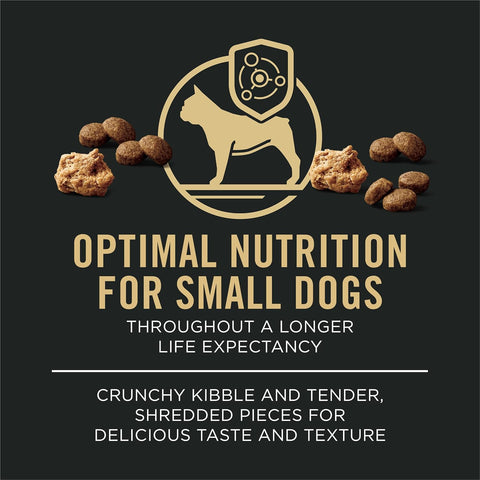 Purina Pro Plan Small Breed Dry Dog Food, Shredded Blend Beef, 6 lb Bag