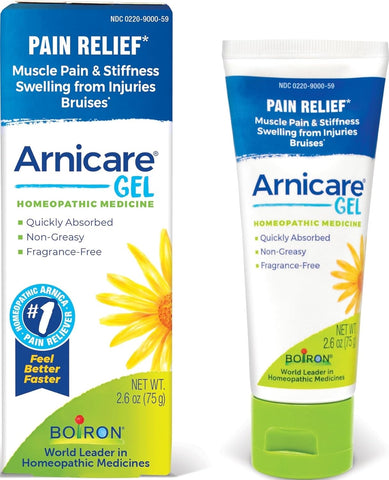 Boiron Arnicare Gel for Relief of Joint Pain, Muscle Pain, Muscle Soreness, and Swelling from Bruises or Injury - Non-greasy and Fragrance-Free - 2.6 oz