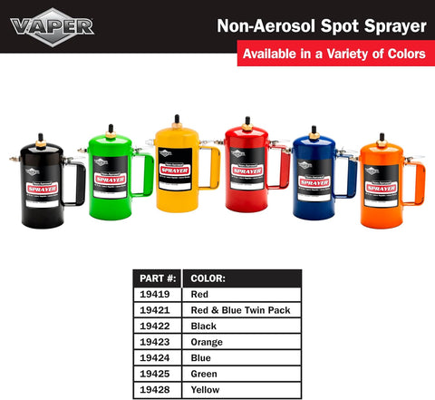 Vaper 19421 2-Piece Spot Spray Non-Aerosol Sprayer Set, Red & Blue 32 oz.