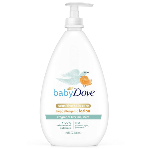 Baby Dove Sensitive Skin Care Baby Lotion Fragrance Free Moisture 20 oz