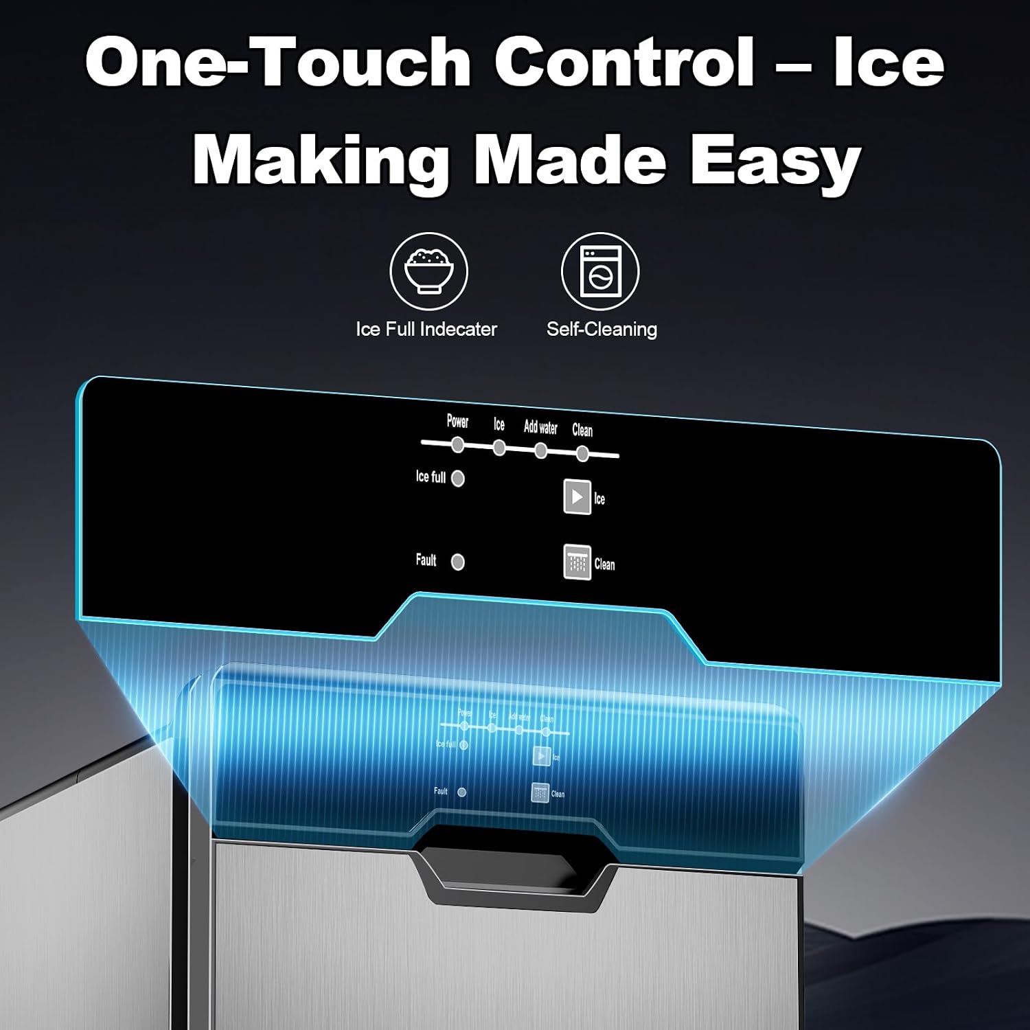 SOZT® Nugget Ice Maker Countertop, 35LBS/24H, 10LBS Storage