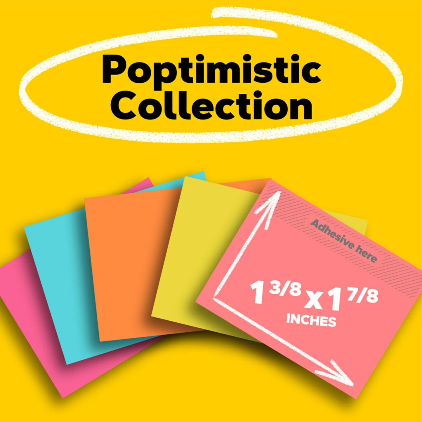 Post-it Mini Notes, 1 3/8 x 1 7/8 in, 24 Pads, America's #1 Favorite Sticky Notes, Poptimistic Post-it Notes, Post-it Notes, Power Pink, Aqua Blue, Vital Orange, Neon Green, Guava Pink