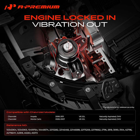 A-Premium Engine Motor and Transmission Mount Kit, with Torque Strut Mount