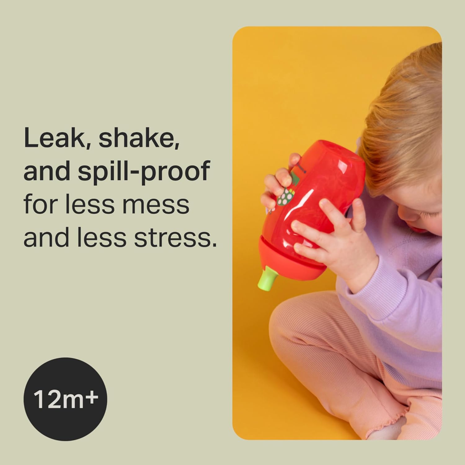 Tommee Tippee Sporty Bottle, 10oz Sippy Cups for Toddlers 1-3, Spill-Proof, Bite Resistant Spout, Easy to Hold Design, BPA Free, Pack of 3, Pink, Red and Orange