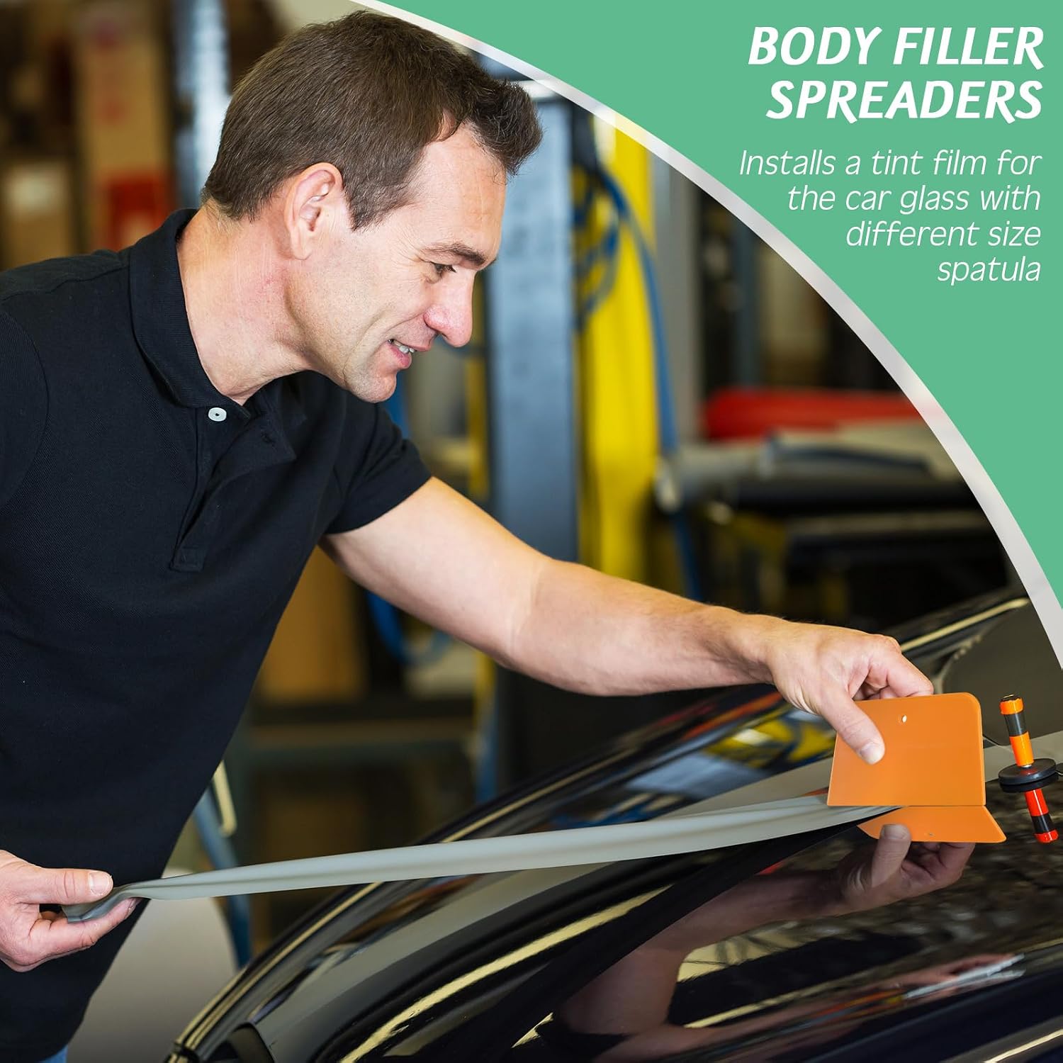 Frienda 12 Pcs Body Filler Spreaders Plastic Tools for Automotive Applying Putties Glazes Caulks and Paint (4 Sizes)