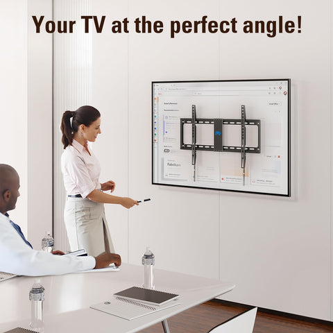 Mounting Dream TV Mount Fixed for Most 42-84 Inch Flat Screen TVs, TV Wall Mount Bracket up to VESA 600 x 400mm and 132 lbs - Fits 16"/18"/24" Studs - Low Profile and Space Saving MD2163-K