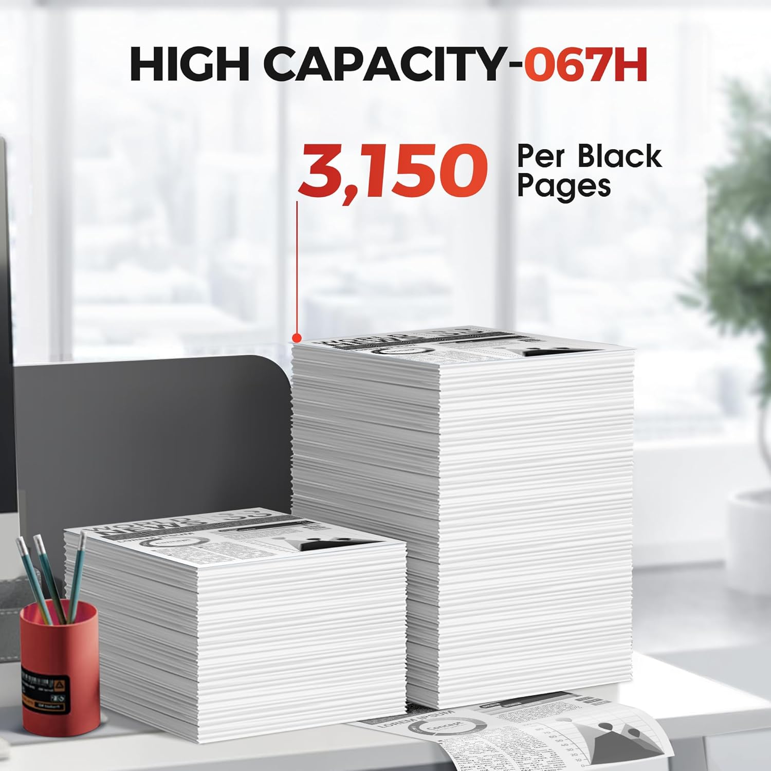 067H Black Toner Cartridge 2 Pack Work for Canon MF654cdw Toner Cartridges