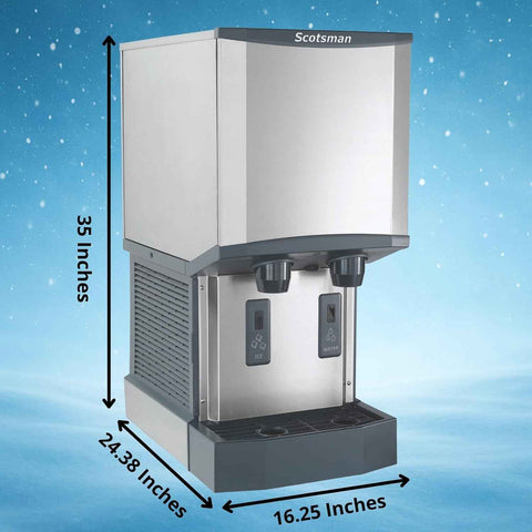 Scotsman Commercial Nugget ice Maker, Ice and Water Dispenser with Storage (HID312A-1) 260 pounds per Day