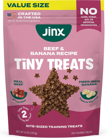 Jinx Dog Training Treats, Bite-Sized Training Treats for Dogs, Beef, 16oz