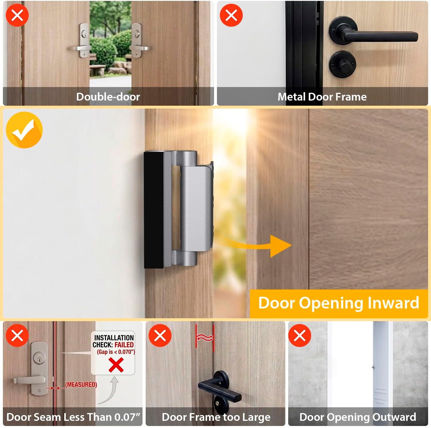 Door Locks for Front Door Reinforcement Lock Home Security Door Lock Latch