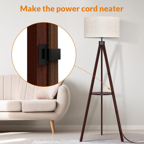 LEPOWER Shelf Floor Lamp Tripod Mid Century Modern Lamps for Living Room