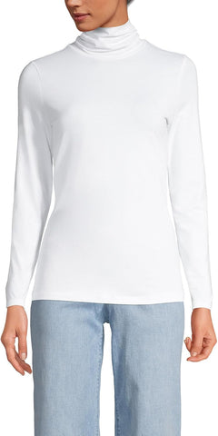 Lands' End Women's Jersey Knit Turtleneck