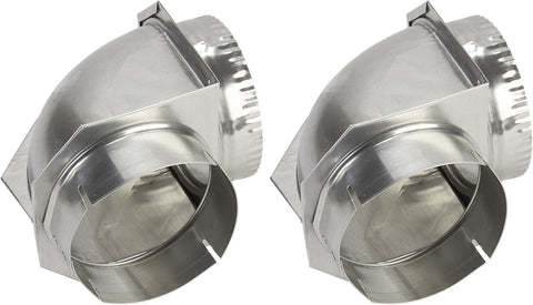Whirlpool 4396006RW Genuine OEM Dryer Vent Elbow Connector, 90-Degree Close-Turn, 4-Inch Aluminum Space-Saver Accessory
