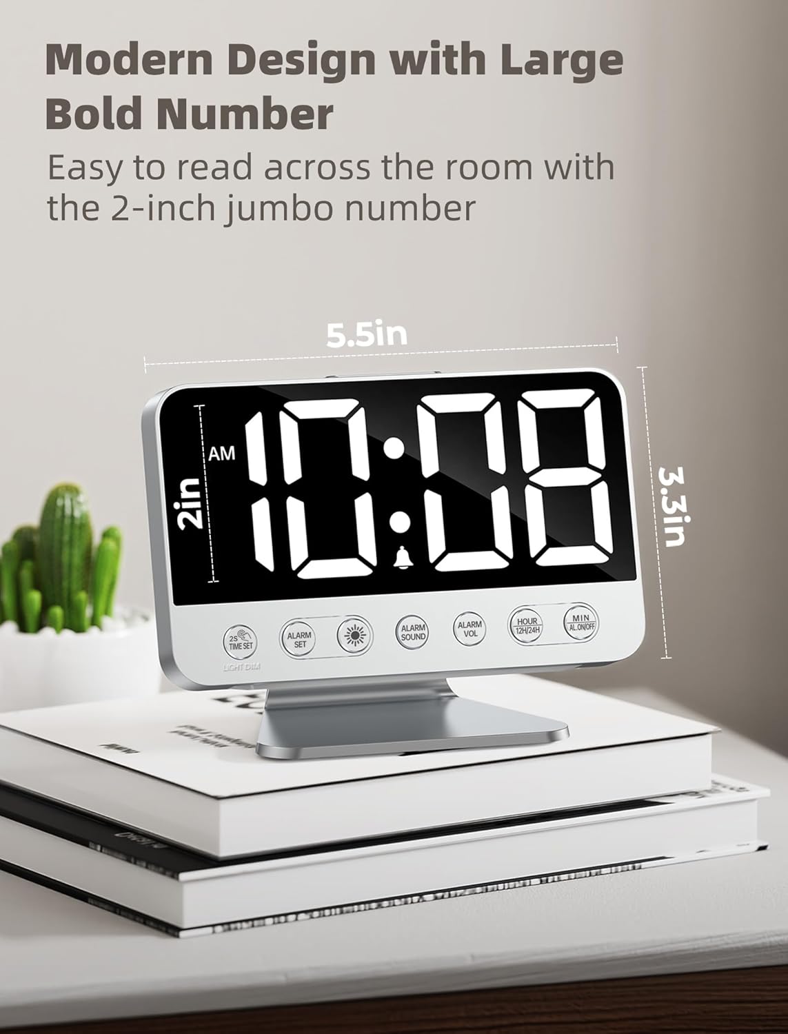 Odokee Digital Alarm Clocks for Bedrooms: Easy to Read Across The Room