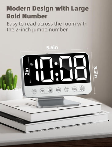 Odokee Digital Alarm Clocks for Bedrooms: Easy to Read Across The Room