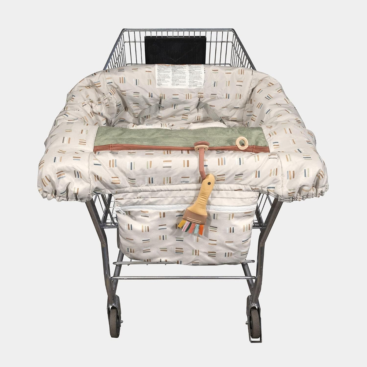 Boppy Preferred Shopping Cart & High Chair Cover, 360 Padded Baby Seat Cover & Toy