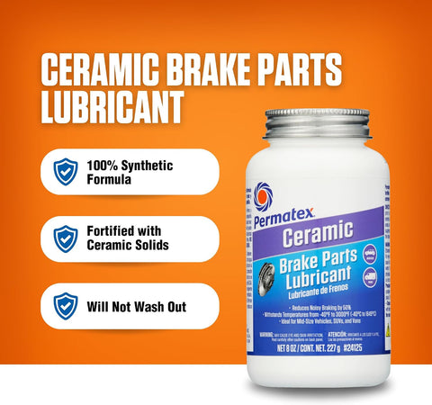 Permatex 24125 Ceramic Extreme Brake Parts Lubricant, 8 oz., Pack of 1