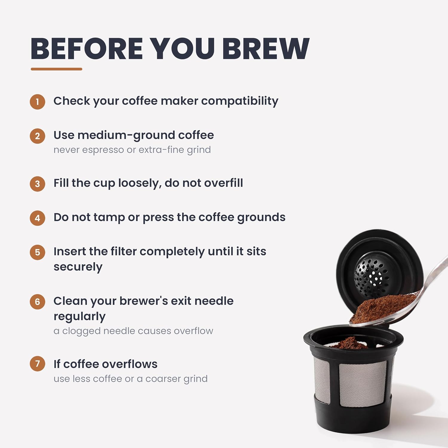 4 Black Reusable K Cups for Keurig Coffee Makers - Compatible with K-Express, K-Elite, K-Select, K-Classic, K-Mini, K-Compact (Pack of 2)