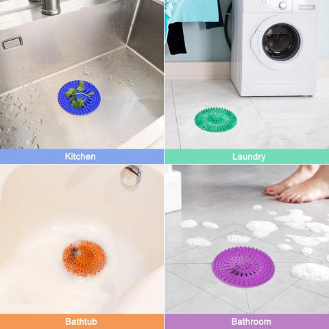 Gotega Hair Catcher Shower Drain with Iron for Bathroom Bathtub Tub Shower