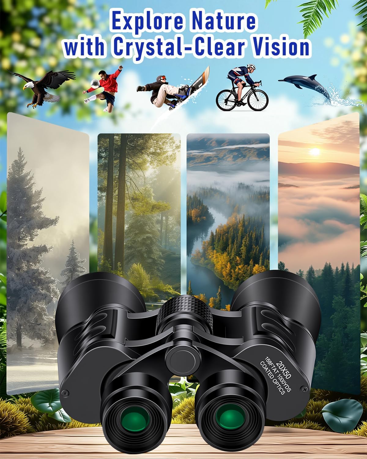 20x50 Binoculars for Adults High Powered
