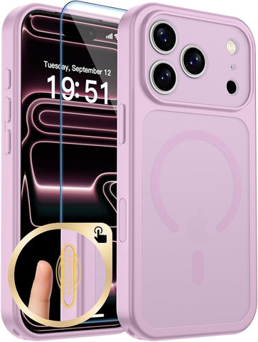 zapica Magnetic for iPhone 17 Pro Case, Purple Pink