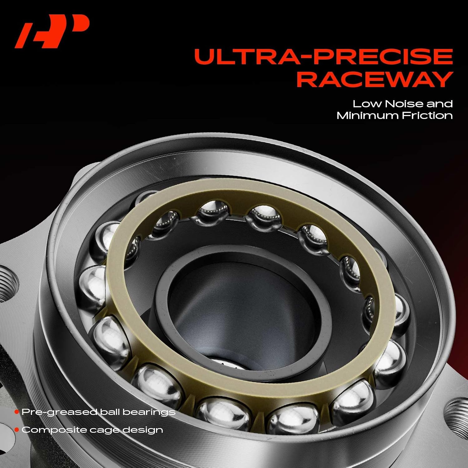 A-Premium 2 x Front Wheel Bearing and Hub Assembly with ABS & 5-Lug