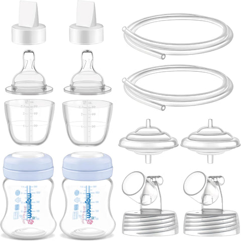 Maymom MyFit Flanges Crater Goldie Pack 14 15 16 mm Compatible with Medela Breast Pumps and Maymom Wide Base and Narrow Base Connectors