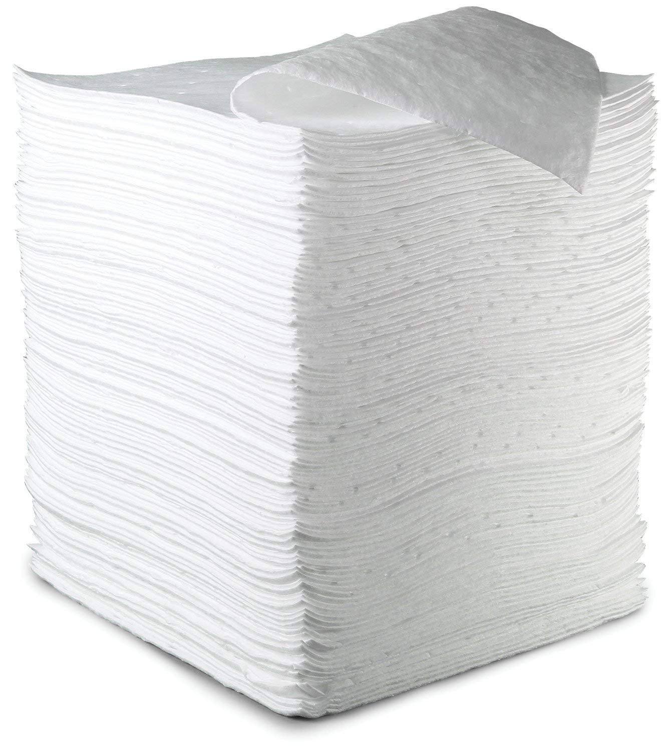 3M Petroleum Sorbent Pad HP-156, High Capacity, White (Case of 100)