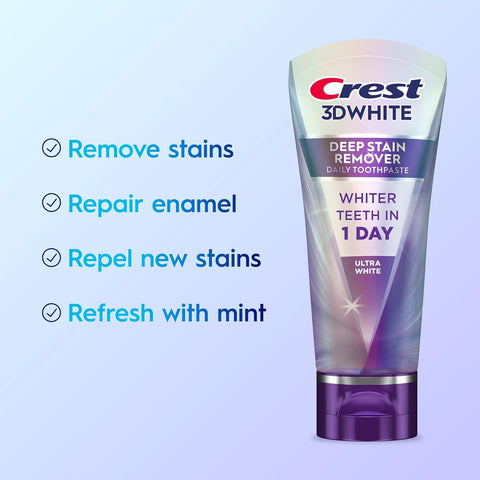 Crest 3DWhite Brilliance Deep Stain Remover Ultra White Toothpaste - 2.1oz