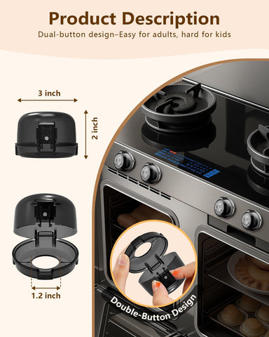Stove Knob Safety Covers - 5 Pack Heat Resistant Stove Knob Covers