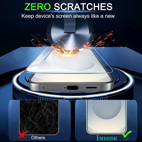 IMBZBK Screen Protector for Samsung Galaxy S25 Plus, 3+3 Pack