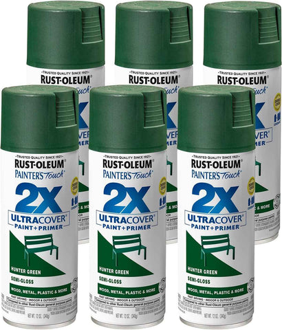 Rust-Oleum Painter's Touch 2X Spray Paint, Semi-Gloss Hunter Green