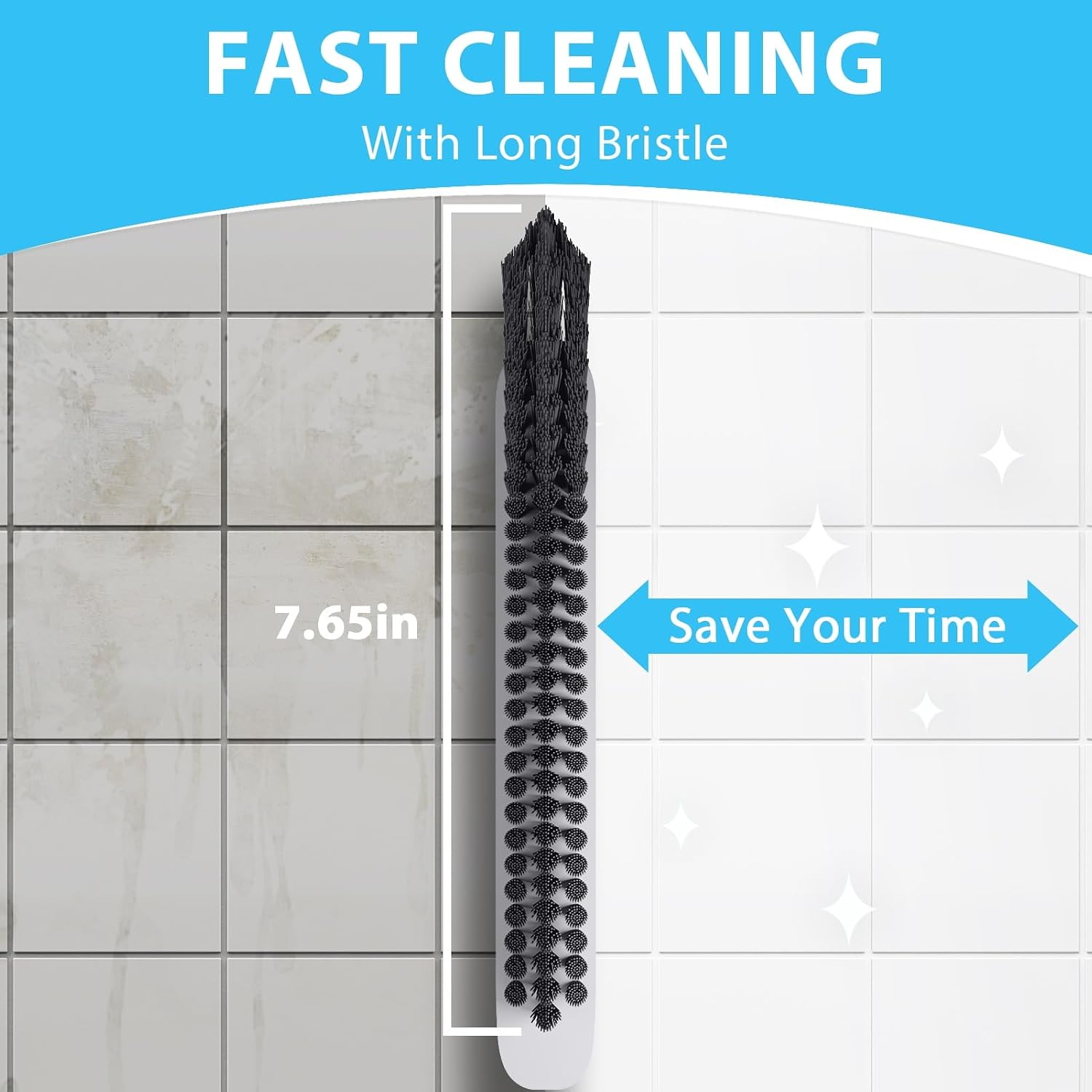 Lumkew Grout Cleaner Brush for Cleaning Floors Tile Scrub, Blue,1 Pcs