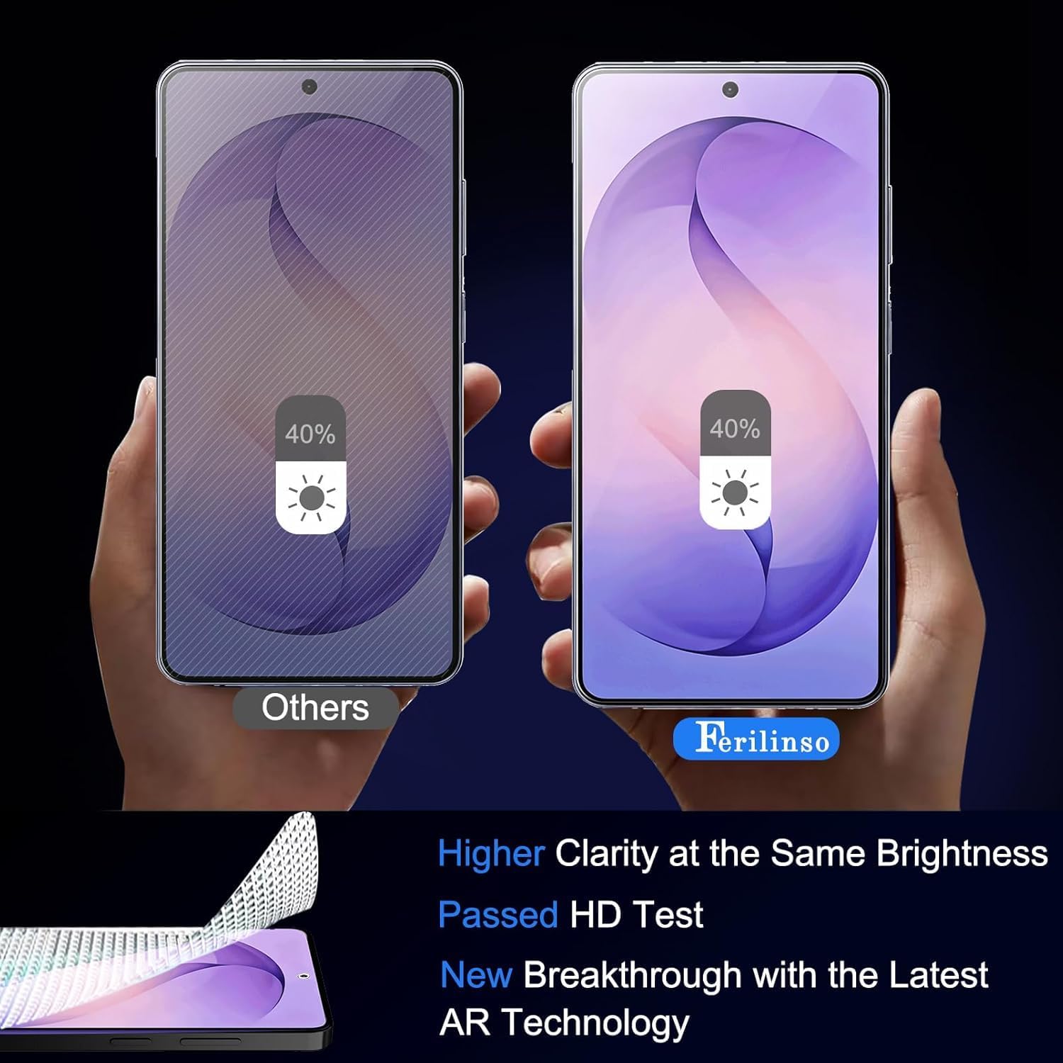 Ferilinso Screen Protector for Samsung Galaxy S26 Ultra, Tempered Glass