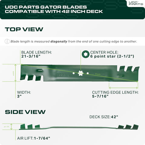 UDC Parts 942-0616A Mower Blades Replacement for Cub Cadet 42 Inch XT1 LT42
